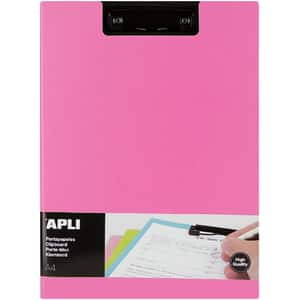 Clipboard APLI, A4, polipropilena, roz