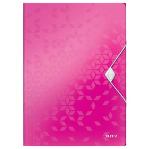 Mapa documente cu elastic LEITZ Wow, A4, polipropilena, roz metalizat