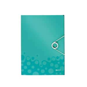 Mapa documente cu elastic LEITZ Wow, A4, polipropilena, turcoaz