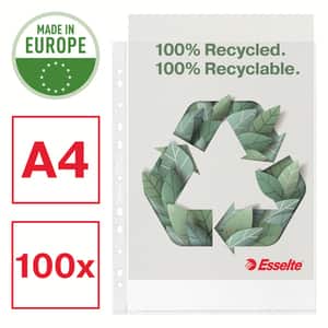 Folii protectie documente ESSELTE Recycled, 70 microni, 100 bucati