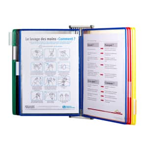 Sistem de prezentare pentru perete TARIFOLD, A4, 10 display-uri, multicolor