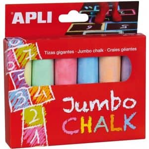 Creta colorata APLI Jumbo Chalk, 6 culori