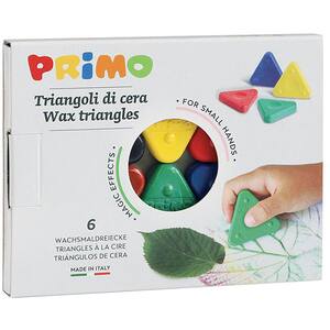 Creioane cerate triunghiulare MOROCOLOR Primo, 6 culori