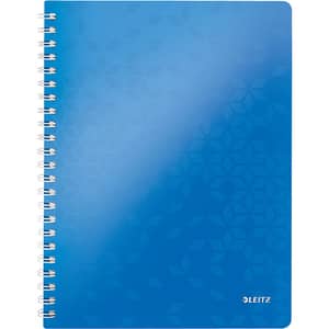 Caiet de birou LEITZ, dictando, A4, 80 file, legatura spirala, albastru