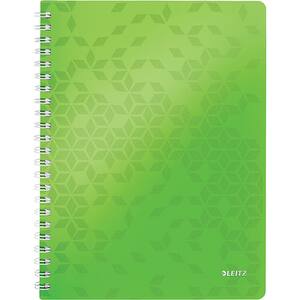 Caiet de birou LEITZ, dictando, A4, 80 file, legatura spirala, verde