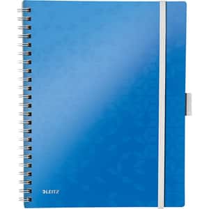 Caiet de birou LEITZ, matematica, A4, 80 file, legatura spirala, albastru
