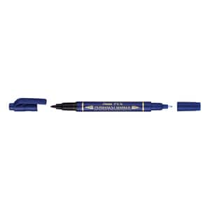 Marker permanent PENTEL TWIN, 0.3-1.2 mm, albastru