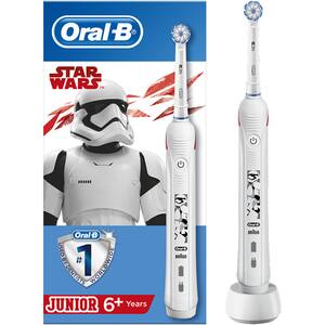Periuta de dinti electrica ORAL-B Junior Star Wars, 9900 oscilatii/min, Curatare 3D, 2 programe, 1 capat, alb