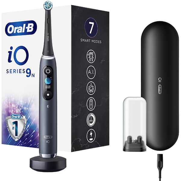Periuta de dinti electrica ORAL-B iO 9, Bluetooth, Curatare 3D, 7 programe, 1 capat, negru