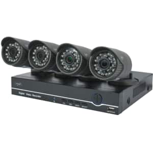 Kit supraveghere video PNI PTZ1200, 4 camere Full HD, NVR, 4 canale, negru