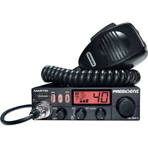 Statie radio CB PRESIDENT Martin, 4W, ASQ reglabil, AF-FM