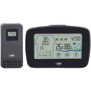 Statie meteo PNI MS500, senzor extern fara fir, negru