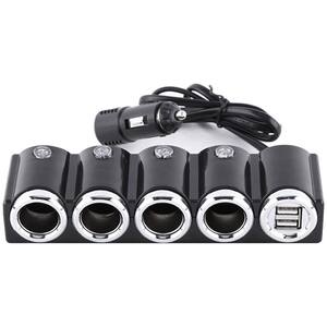 Splitter bricheta auto PNI Lighter 04, 4 porturi, 2 x USB, negru