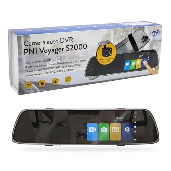 Camera auto DVR PNI Voyager S2000 Full HD, 5", G-Senzor