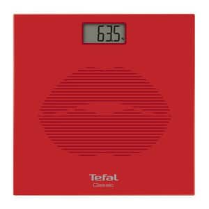 Cantar corporal TEFAL Classic PP1149V0, 160kg, electronic, sticla, rosu