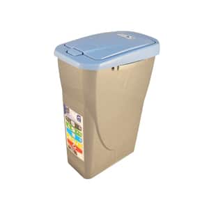 Cos de gunoi cu capac PLASTOR Eco Bin, colectare selectiva, 25 L, albastru