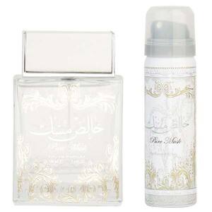Set cadou LATTAFA PERFUMES Pure Musk: Apa de parfum, 100ml + Deodorant spray, 50ml