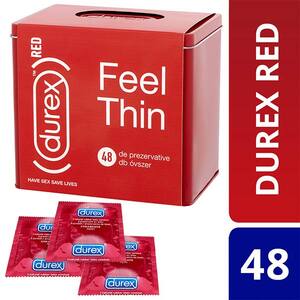 Prezervative DUREX Feel Thin Red, 48buc