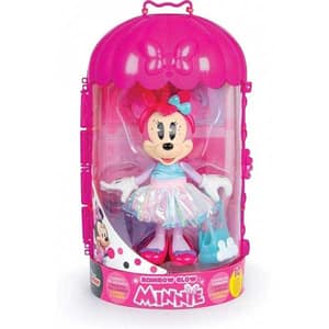 Papusa DISNEY Minnie Mouse - Rainbow Glow 185951, 3 ani+, roz-albastru