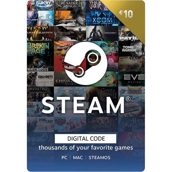 Credit electronic Steam Wallet 10 Euro