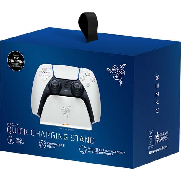 Incarcator RAZER Quick Charging Stand pentru controller DualSense PS5, White