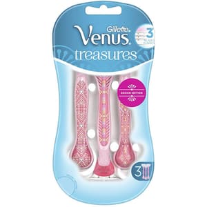 Aparat de ras de unica folosinta GILLETTE Venus Treasures Pink, Femei, 3 bucati