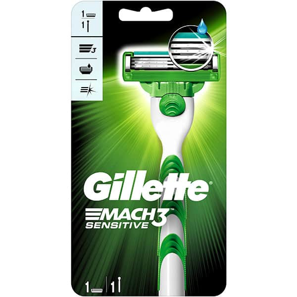 Aparat de ras GILLETTE Mach 3 Sensitive, 1 rezerva