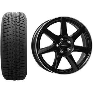 Roata completa Dacia Logan/Sandero/Lodgy/Dokker - Janta aliaj Dezent TW Dark 6x15 + anvelopa iarna Sumitomo WT200 185/65R15 88T