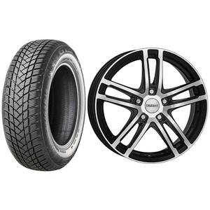 Roata completa Audi A1, Seat Ibiza, VW Polo - Janta aliaj Dezent TZ Dark 6x15 + anvelopa iarna GT Radial WinterPro2 185/65R15 88T 