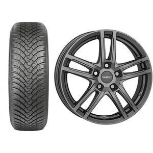 Roata completa Seat Ateca, Skoda Karoq, VW T-Roc - Janta aliaj Dezent TZ Graphite 7.5x17 + anvelopa iarna Falken HS01 215/55R17 98V XL
