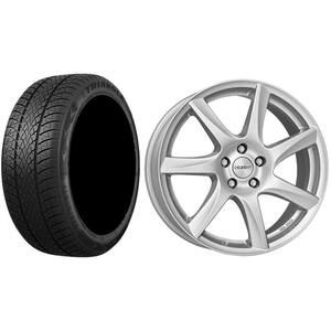 Roata completa Ford Ecosport - Janta aliaj Dezent TW Silver 6.5x16 + anvelopa iarna Triangle TW401 205/60R16 96H XL + Senzor presiune ALCAR