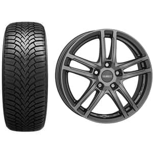 Roata completa Mazda CX-30 - Janta aliaj Dezent TZ Graphite 7x16 + anvelopa iarna Sailun IceBlazer Alpine+ 215/65R16 98H + Senzor presiune ALCAR 
