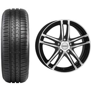 Roata completa Renault Megane RFB - Janta aliaj Dezent TZ dark 5x114.3, 16 inch + Anvelopa vara Falken Ziex ZE310EC 205/55R16 91V + Senzor presiune ALCAR 