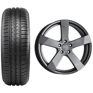 Roata completa Opel Astra J - Janta aliaj Dezent TD graphite 5x105, 16 inch + Anvelopa vara Falken Ziex ZE310EC 205/55R16 91V + Senzor presiune ALCAR 