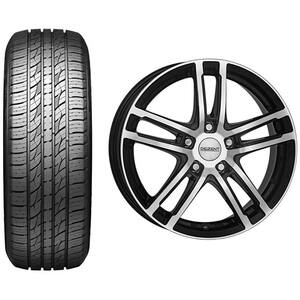 Roata completa Hyundai Tucson - Janta aliaj Dezent TZ dark 5x114.3, 17 inch + Anvelopa vara Kumho KL33 225/60R17 99H + Senzor presiune ALCAR 