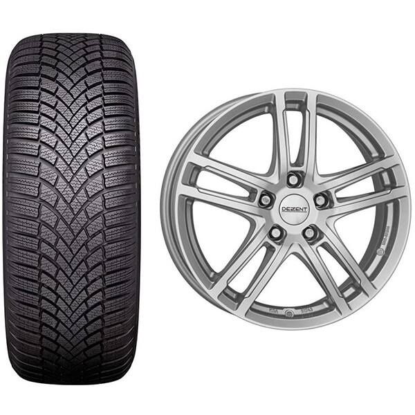 Roata completa Renault Captur - Janta aliaj Dezent TZ 6.5x16 + anvelopa iarna Bridgestone Blizzak LM005 215/65R16 98H 