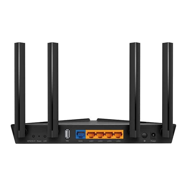 Router Wireless Gigabit TP-LINK Archer AX20, Wi-Fi 6, Dual-Band 574 + 1201 Mbps, USB 2.0, negru