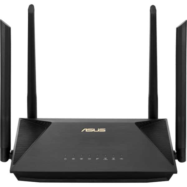 Router Wireless Gigabit ASUS RT-AX53U AX1800, Wi-Fi 6, Dual Band 574 + 1201 Mbps, negru