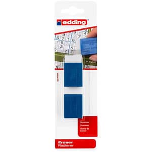 Radiera EDDING R 20, cauciuc, 2 buc, alb-albastru