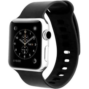 Bratara pentru Apple Watch 42mm, Medium/Large, PROMATE Rarity-42ML, silicon, negru