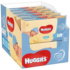 Servetele umede HUGGIES Pure, 10 pachete, 560 buc