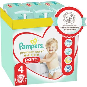 Scutece chilotel PAMPERS Premium Care Pants XXL Box nr 4, Unisex, 9-14 kg, 88 buc