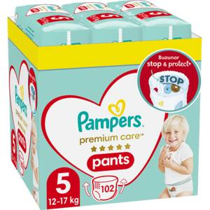 Scutece chilotel PAMPERS Premium Care Pants XXL Box nr 5, Unisex, 12-17 kg, 102 buc