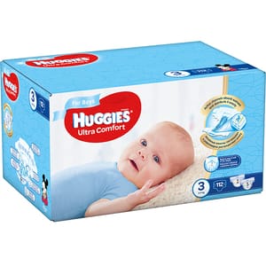 Scutece HUGGIES Ultra Comfort Box nr 3, Baiat, 5-9 kg, 112 buc