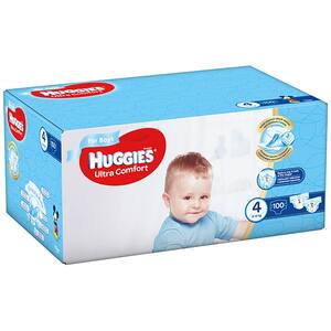 Scutece HUGGIES Ultra Comfort Box nr 4, Baiat, 8-14 kg, 100 buc