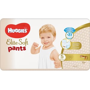 Scutece chilotel HUGGIES Elite Soft Pants nr 5, Unisex, 12-17 kg, 50 buc