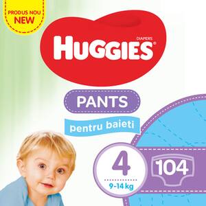 Scutece chilotel HUGGIES Pants Mega nr 4, Baiat, 9-14 kg, 104 buc
