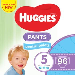 Scutece chilotei HUGGIES Pants Mega nr 5, Baiat, 12-17 kg, 96 buc