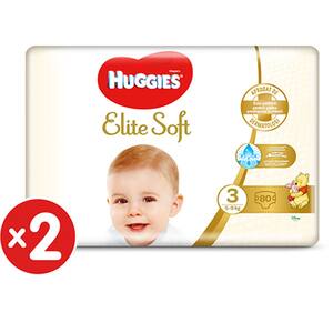 Scutece HUGGIES New Elite Soft nr 3, 5-9 kg, 160 buc 