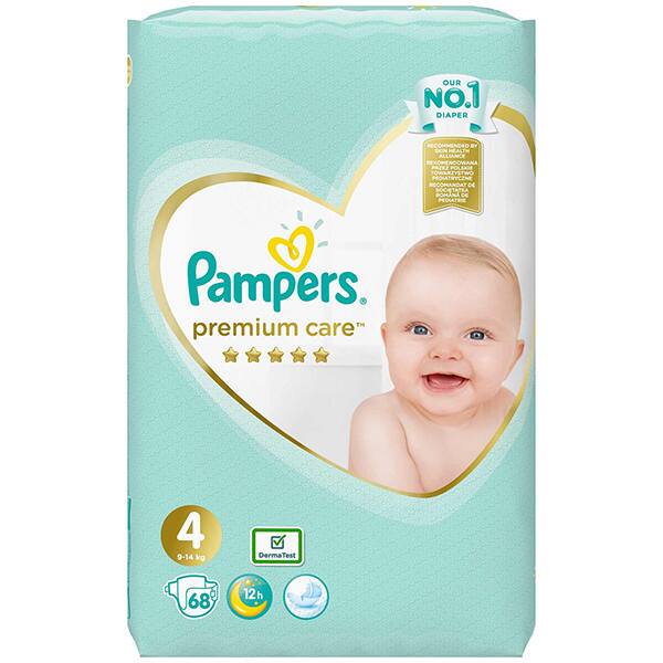 Scutece Pampers Premium Care Nr 4 Unisex 9 14 Kg 68 Buc